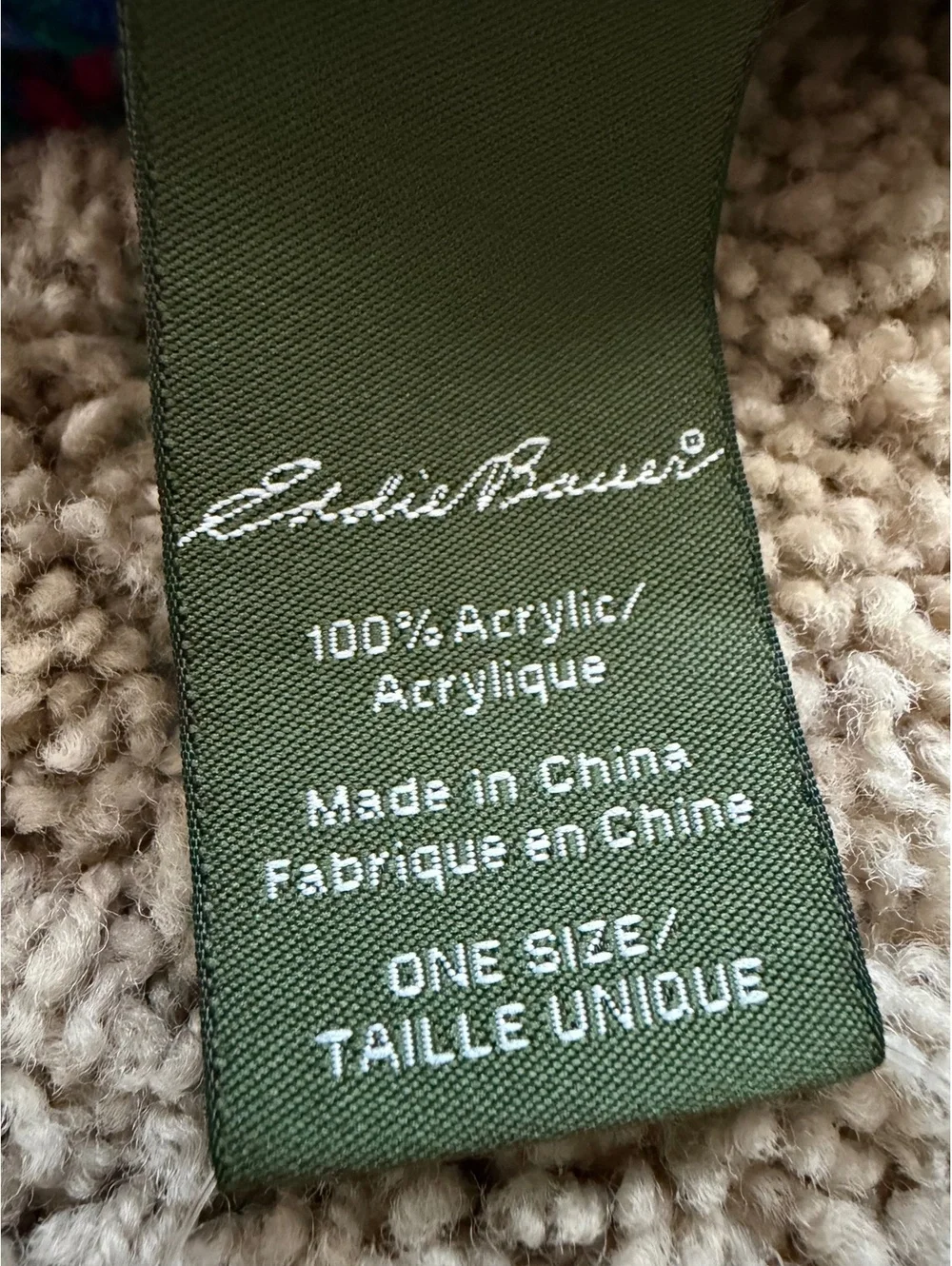 NWT Eddie Bauer beanie knit heat multicolor Nordic pattern